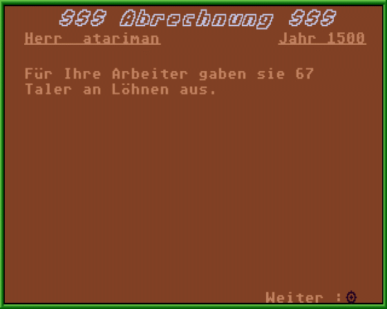 Die Fugger Screenshot 7 (Atari ST)