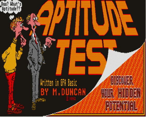 Aptitude Test Screenshot