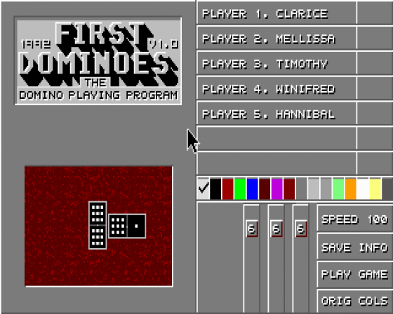 First Dominoes 1.0 Screenshot 1 (Atari ST)