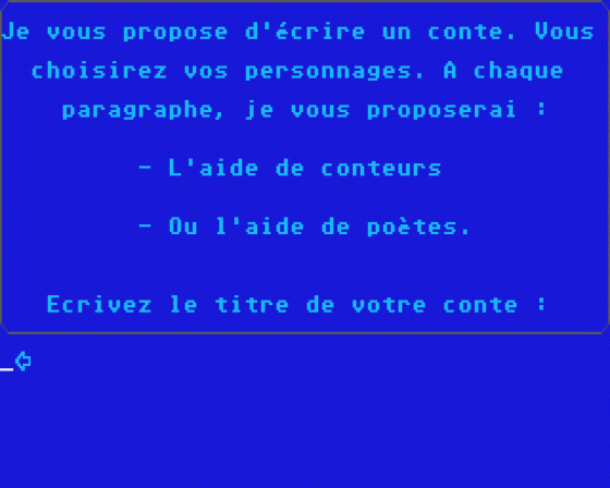 Le Temps d'une Histoire Screenshot 1 (Atari ST)