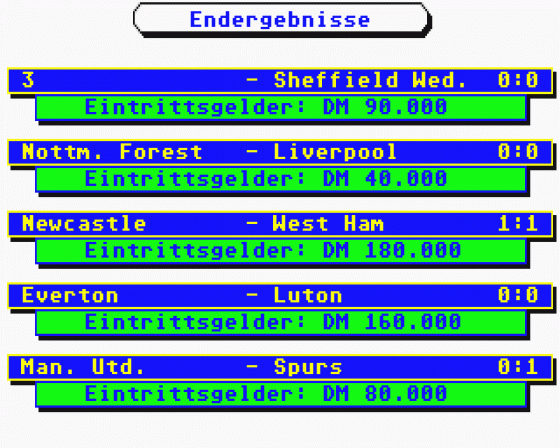 Brian Clough's Fussball Manager Screenshot 5 (Atari ST)