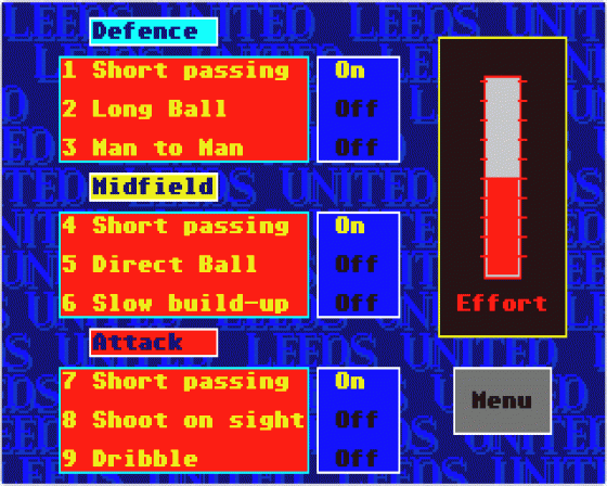 Leeds United Champions! Screenshot 5 (Atari ST)