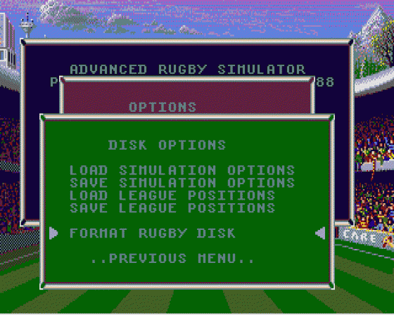 Advanced Rugby Simulator Screenshot 5 (Atari ST)