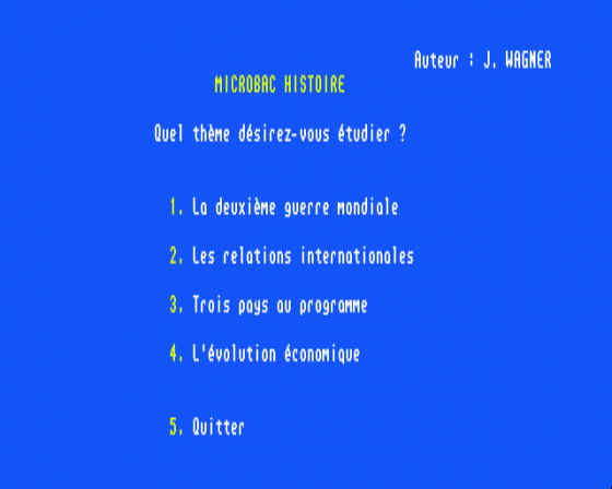 Micro Bac - Histoire