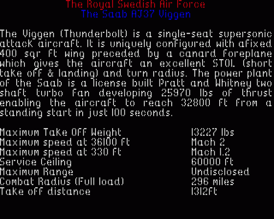 Fighter Bomber Screenshot 13 (Atari ST)