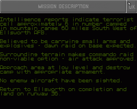 Fighter Bomber Screenshot 18 (Atari ST)