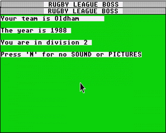 Rugby League Boss Screenshot 7 (Atari ST)