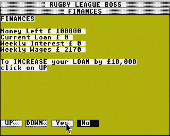 Rugby League Boss Screenshot 9 (Atari ST)