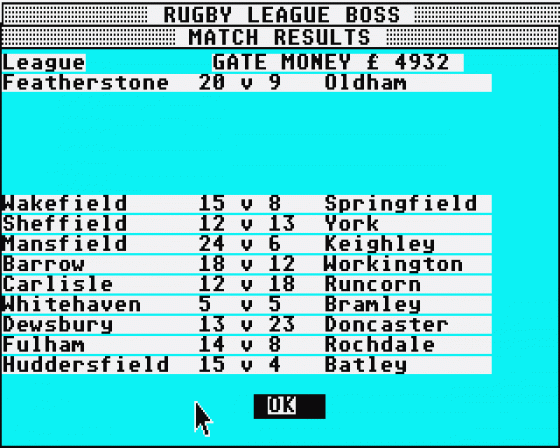 Rugby League Boss Screenshot 11 (Atari ST)