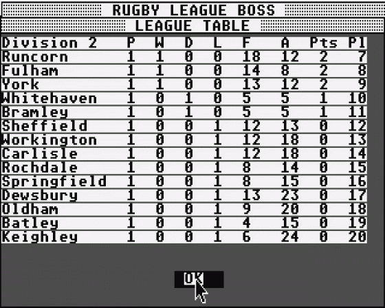 Rugby League Boss Screenshot 12 (Atari ST)