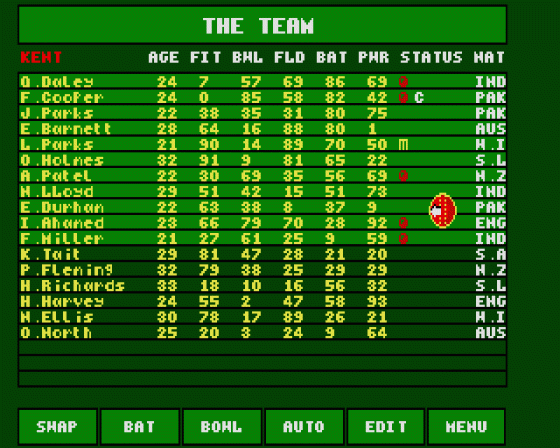 Cricket Captain 1.5 Screenshot 8 (Atari ST)