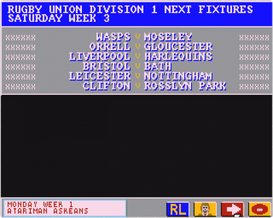 Rugby Coach Screenshot 6 (Atari ST)