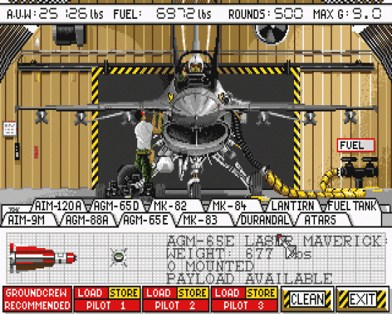 F-16 Combat Pilot Screenshot 7 (Atari ST)