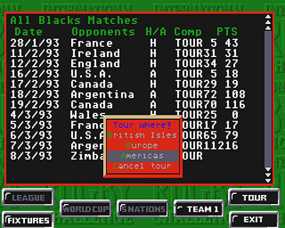 International Rugby Challenge Screenshot 11 (Atari ST)