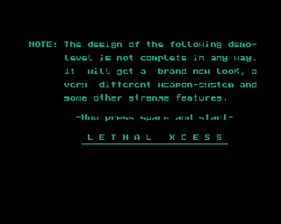 Lethal Xcess: Wings of Death II [WIP] Screenshot 5 (Atari ST)