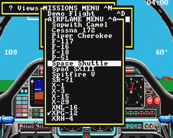 Chuck Yeager's Advanced Flight Trainer 2.0 Screenshot 18 (Atari ST)