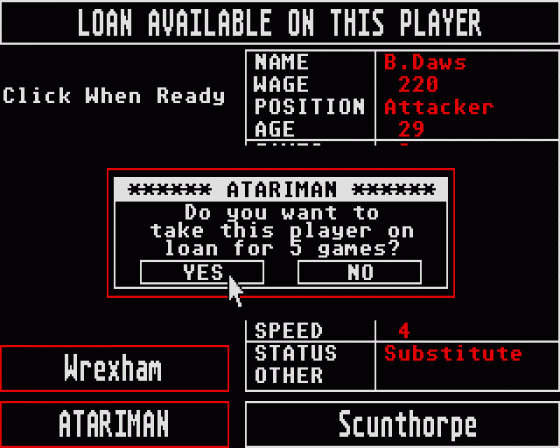 Football Crazy 1.09 Screenshot 7 (Atari ST)