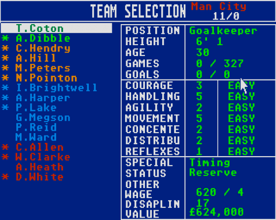 Football Masters 2.11 Screenshot 5 (Atari ST)