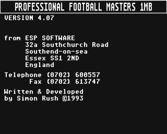 Professional Football Masters 4.07