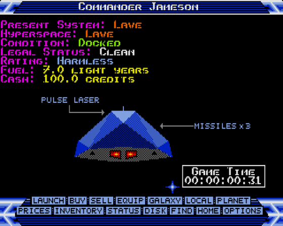 Elite Screenshot 8 (Atari ST)
