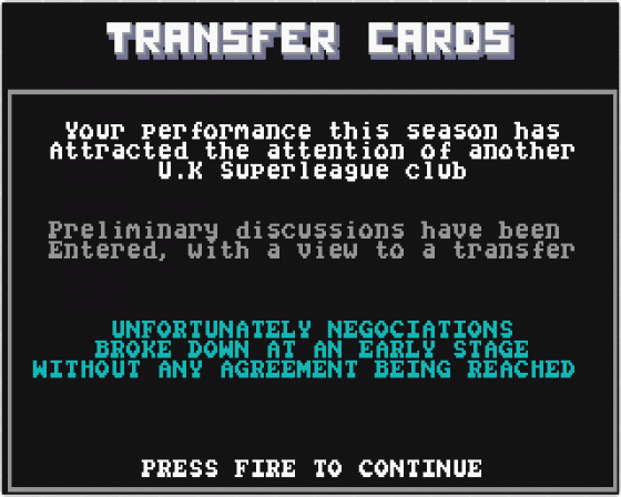 Footballer Of The Year 2 Screenshot 5 (Atari ST)