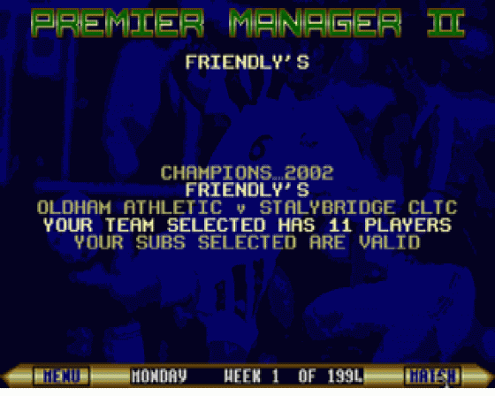 Premier Manager II Screenshot 11 (Atari ST)