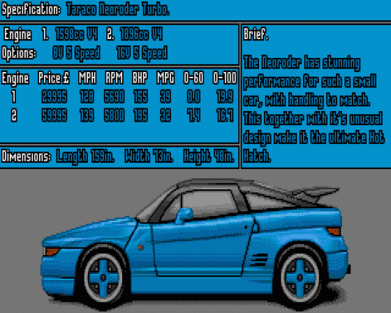 Super Cars Screenshot 5 (Atari ST)