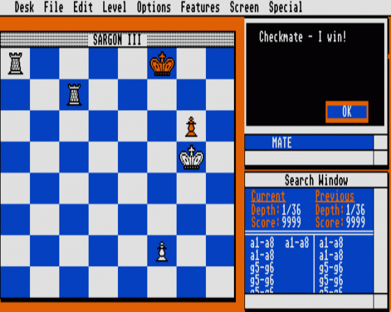 Sargon III Screenshot 7 (Atari ST)