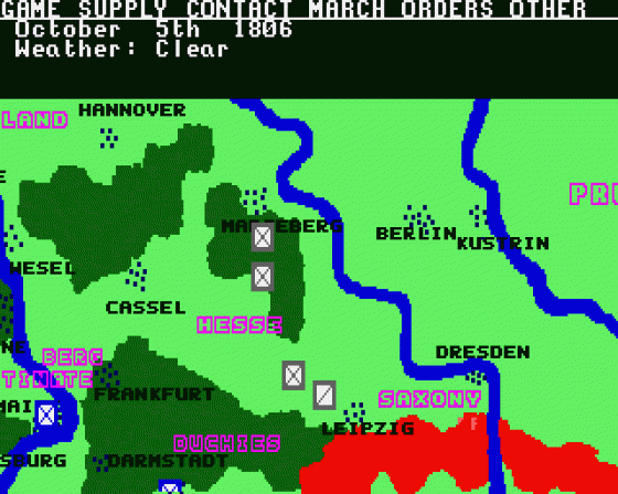 Napoleon I: The Campaigns 1805 -1814 Screenshot 5 (Atari ST)