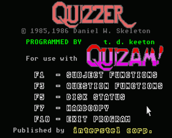 Quizam! Screenshot 8 (Atari ST)