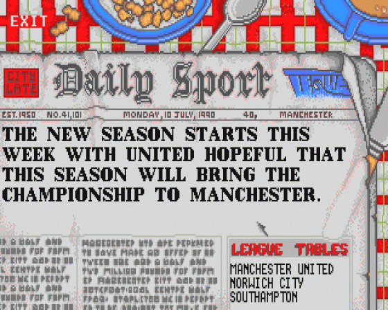 Manchester United Screenshot 7 (Atari ST)