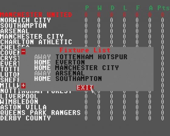 Manchester United Screenshot 8 (Atari ST)