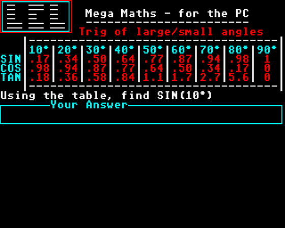 Mega Maths 2.2 Screenshot 5 (Atari ST)