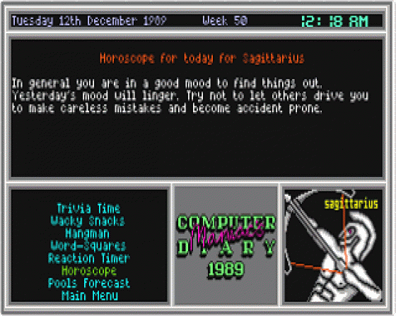 Computer Maniacs Diary 1989 Screenshot 9 (Atari ST)