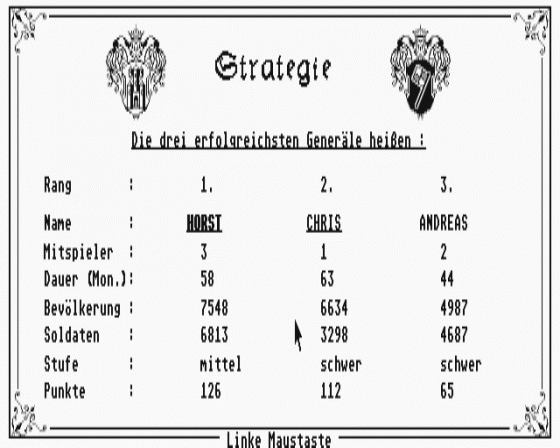 Kampf um Die Krone Screenshot 8 (Atari ST)