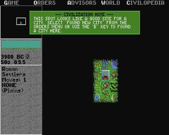 Sid Meier's Civilization Screenshot 14 (Atari ST)