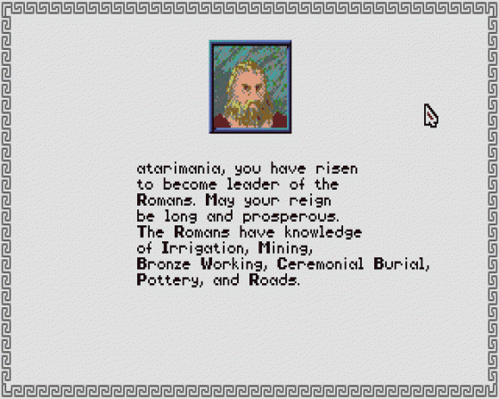 Sid Meier's Civilization [1994.04.26] Screenshot 10 (Atari ST)