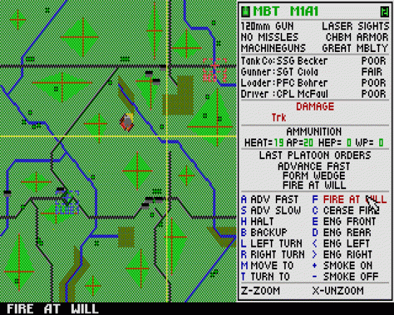 M1 Tank Platoon Screenshot 6 (Atari ST)