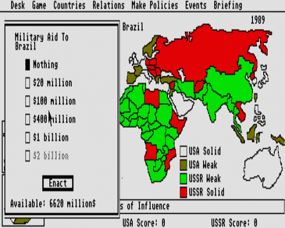 Balance Of Power: The 1990 Edition Screenshot 10 (Atari ST)