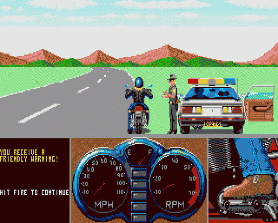 Harley Davidson: The Road to Sturgis Screenshot 13 (Atari ST)