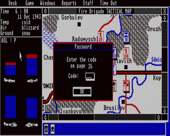 Fire Brigade: The Battle for Kiev 1943 1.11 Screenshot 5 (Atari ST)