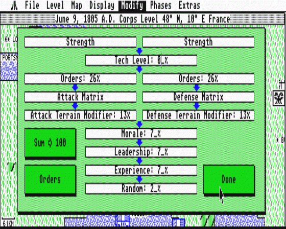 UMS: The Universal Military Simulator II: Nations at War Screenshot 5 (Atari ST)