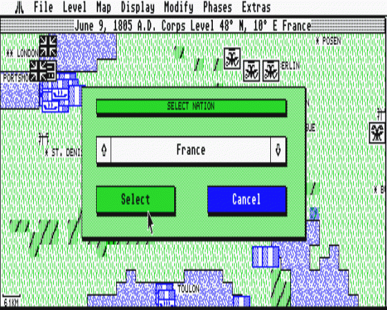 UMS: The Universal Military Simulator II: Nations at War Screenshot 6 (Atari ST)