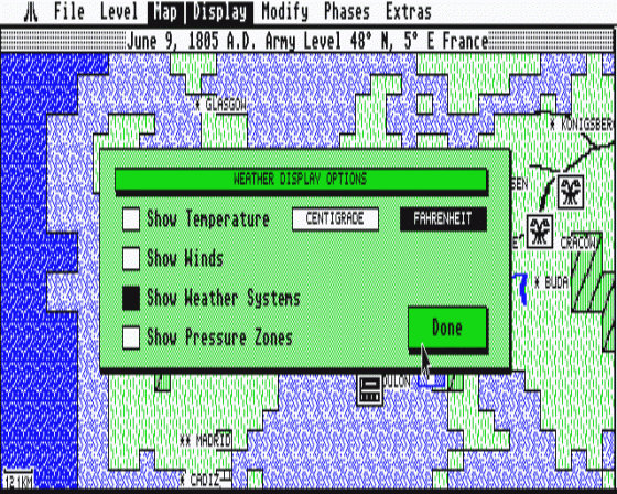 UMS: The Universal Military Simulator II: Nations at War 1.1 Screenshot 7 (Atari ST)