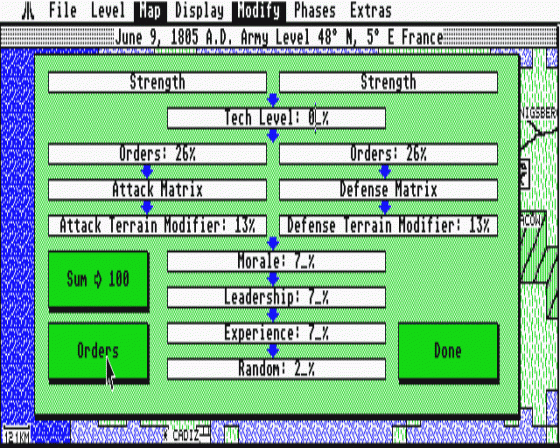 UMS: The Universal Military Simulator II: Nations at War 1.1 Screenshot 8 (Atari ST)