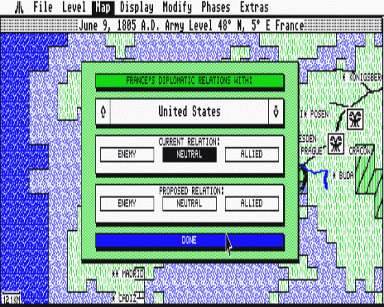 UMS: The Universal Military Simulator II: Nations at War 1.1 Screenshot 13 (Atari ST)