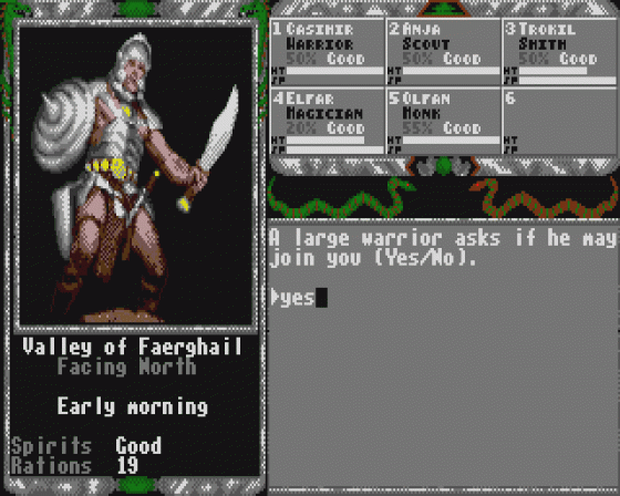 Legend of Faerghail Screenshot 5 (Atari ST)