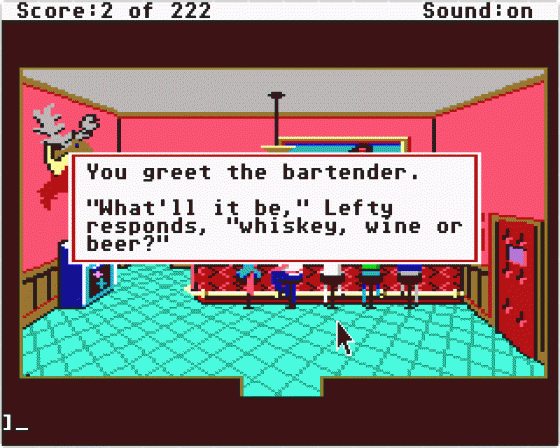 Leisure Suit Larry I: In the Land of the Lounge Lizards Screenshot 5 (Atari ST)