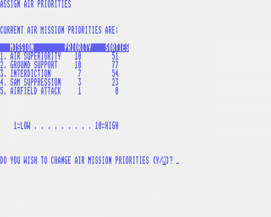 Golan Front: The 1973 Arab/Israeli War in the North 1.2 Screenshot 9 (Atari ST)