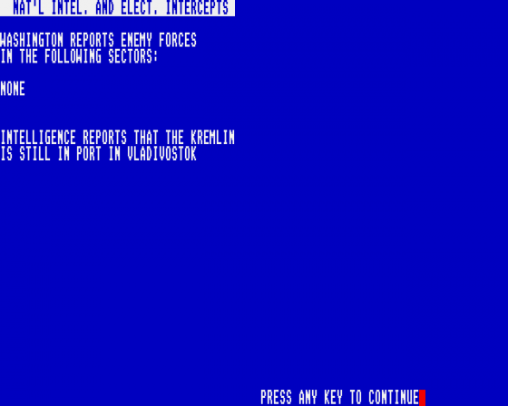 Seventh Fleet: Modern Naval Combat in the Pacific Ocean 1.1 Screenshot 10 (Atari ST)